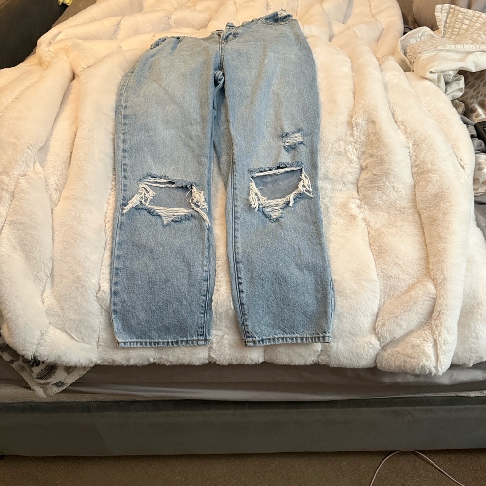 Pacific Sunwear Light Blue Distressed Jeans